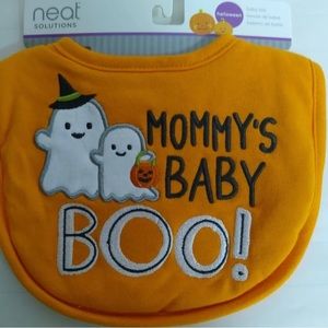 Neat Solutions Brand Halloween Orange Mommy's Baby Boo! Bib